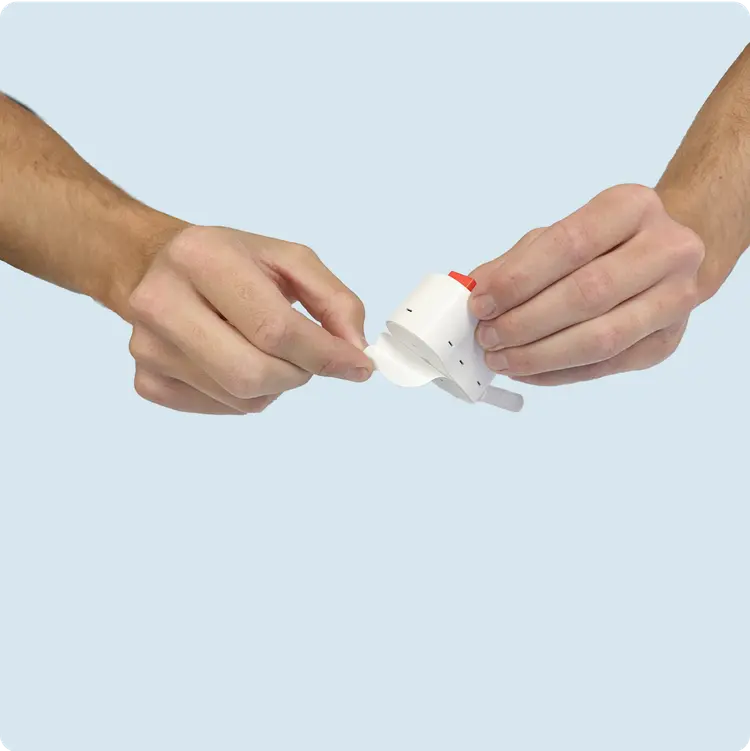 Peel the liner