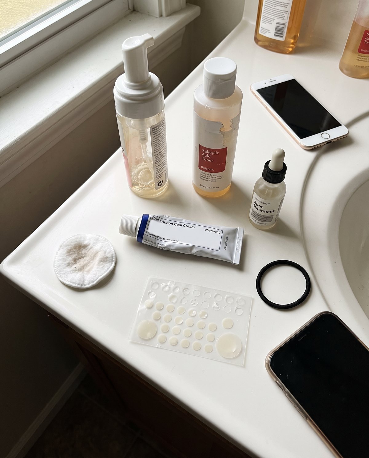 Our bathroom counter looked like a pharmacy aisle.